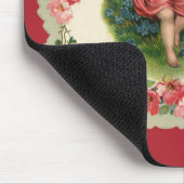 ヴィンテージビクトリアンバレンタインデーCherub on Phone マウスパッド (コーナー)