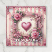 ヴィンテージビクトリアンバレンタインフローラハート フェイバータグ (正面)