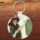 ヴィンテージビクトリアンバレンタイン女性愛の手紙 キーホルダー (裏面)