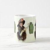 ヴィンテージビクトリアンバレンタイン女性愛の手紙 コーヒーマグカップ (中央)