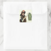 ヴィンテージビクトリアンバレンタイン女性愛の手紙 スクエアシール (バッグ)