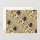 ヴィンテージビクトリアンバレンタイン葉書 シーズンポストカード (正面/裏面)