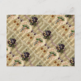 ヴィンテージビクトリアンバレンタイン葉書 シーズンポストカード