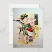 ヴィンテージビクトリアンバレンタイン シーズンポストカード (正面/裏面)