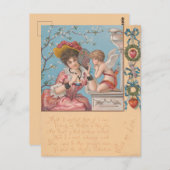 ヴィンテージビクトリアンバレンタイン ポストカード (正面/裏面)