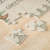 ヴィンテージビクトリアンバレンタインCherub、バラ、ハート ジグソーパズル (側面)