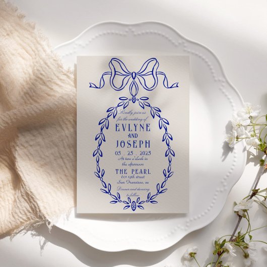 ヴィンテージビクトリアンバロックオーナメント結婚ズ 招待状