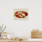 ヴィンテージビクトリアンバードラブドブ ポスター (キッチン)