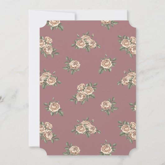 ヴィンテージビクトリアンパウィティアニマルズガール誕生日 招待状 (裏面)