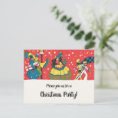 ヴィンテージビクトリアンパーティの招待状 ポストカード (スタンド正面)