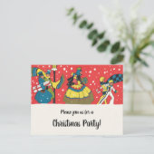 ヴィンテージビクトリアンパーティの招待状 ポストカード (スタンド正面)