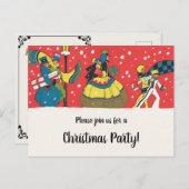 ヴィンテージビクトリアンパーティの招待状 ポストカード (正面/裏面)