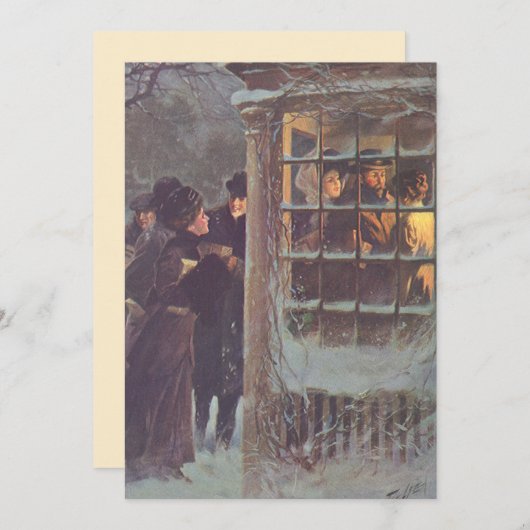 ヴィンテージビクトリアンパーティの招待状 招待状 (正面/裏面)