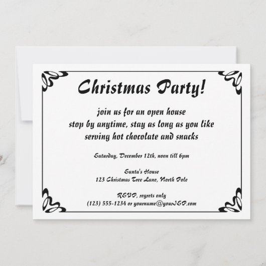 ヴィンテージビクトリアンパーティの招待状 招待状 (裏面)