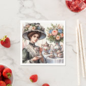 ヴィンテージビクトリアンパーティー紙ナプキン スタンダードカクテルナプキン (インサイチュ)