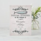 ヴィンテージビクトリアンビーチホエー結婚式招待状 招待状 (スタンド正面)