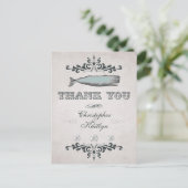 ヴィンテージビクトリアンビーチホー結婚エールズサンキュー ポストカード (スタンド正面)