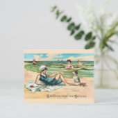 ヴィンテージビクトリアンビーチ ポストカード (スタンド正面)