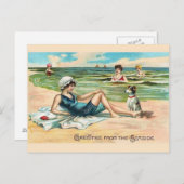 ヴィンテージビクトリアンビーチ ポストカード (正面/裏面)