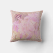 ヴィンテージビクトリアンピンクカメオフローラ クッション (裏面)