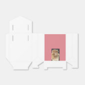 ヴィンテージビクトリアンピンククリスマスホリデーパーティー フェイバーボックス (折り畳みなし)