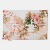 ヴィンテージビクトリアンピンクフローラシック キッチンタオル (横)