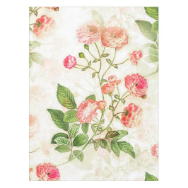 ヴィンテージビクトリアンピンクフローラデザイン| テーブルクロス