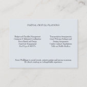 ヴィンテージビクトリアンピンクローズイベントプランナー 名刺 (裏面)