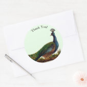 ヴィンテージビクトリアンピーコックサンキュー ラウンドシール (封筒)