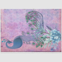 *~*ヴィンテージビクトリアンピーコックデクページAR24 薄葉紙