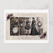ヴィンテージビクトリアンファッションはがき ポストカード (正面)