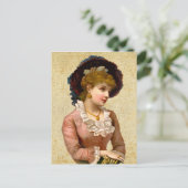 ヴィンテージビクトリアンファッションはがき ポストカード (スタンド正面)