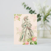 ヴィンテージビクトリアンファッションはがき ポストカード (スタンド正面)