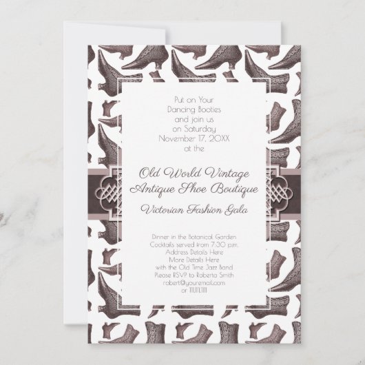 ヴィンテージビクトリアンファッションショーガラ 招待状 (正面)