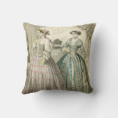 ヴィンテージビクトリアンファッションスクエア装飾用クッション クッション (裏面)