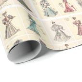 ヴィンテージビクトリアンファッションドレファンシース ラッピングペーパー (ロールコーナー)