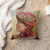 ヴィンテージビクトリアンファッションハット装飾用クッション クッション (ブランケット)