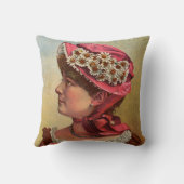 ヴィンテージビクトリアンファッションハット装飾用クッション クッション (裏面)