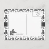 ヴィンテージビクトリアンファッションブーツパエレガントターン ポストカード (裏面)