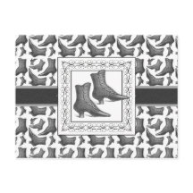 ヴィンテージビクトリアンファッションブーツパエレガントターン