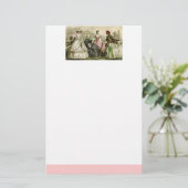 ヴィンテージビクトリアンファッション固定 便箋 (スタンド正面)