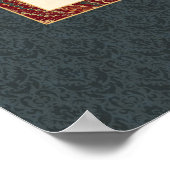 ヴィンテージビクトリアンファッション美しいアンティークプリント ポスター (角)