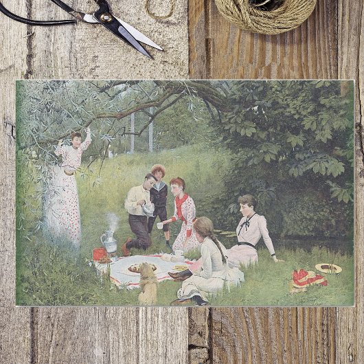 ヴィンテージビクトリアンファミリーピクニックウッズ 薄葉紙