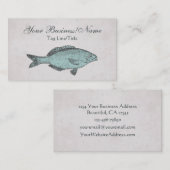 ヴィンテージビクトリアンフィッシュ名刺 名刺 (正面/裏面)