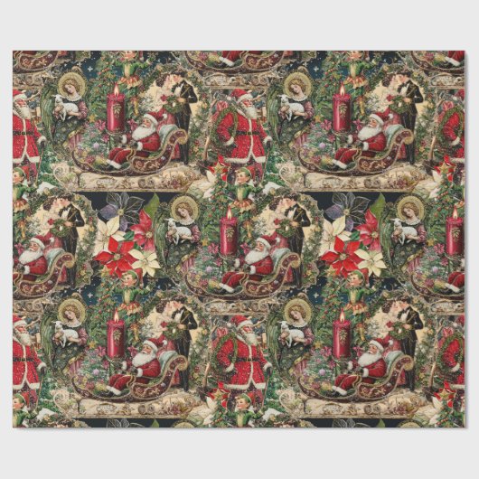 ヴィンテージビクトリアンフェスティバル&リッチモンタージュ ラッピングペーパー (フラット)