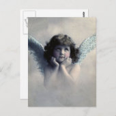 ヴィンテージビクトリアンフォトエンジェル ポストカード (正面/裏面)