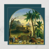 ヴィンテージビクトリアンフォークアート、ノアの箱舟by Hidley (正面/裏面)