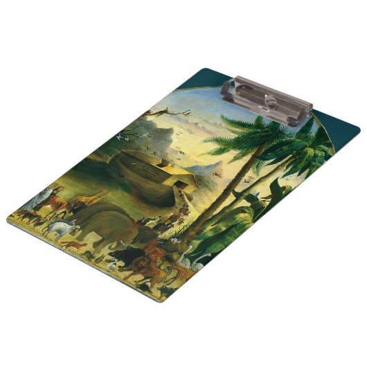 ヴィンテージビクトリアンフォークアート、ノアの箱舟by Hidley クリップボード (アングル)