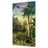 ヴィンテージビクトリアンフォークアート、ノアの箱舟by Hidley クリップボード (左)