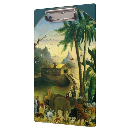 ヴィンテージビクトリアンフォークアート、ノアの箱舟by Hidley クリップボード (左)
